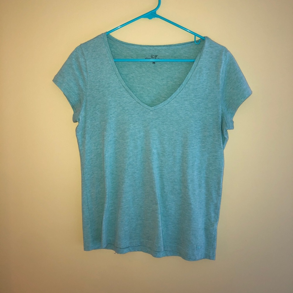 Green v-neck vineyard vines shirt